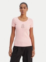 Fracomina T-Shirt FP26ST3001J42701 Koralowy Slim Fit. Pomarańczowe t-shirty Fracomina, l, bez wzorów, z syntetyku, bez kołnierzyka, bez ramiączek. Za 239.99 zł.