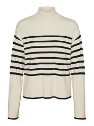 Vero Moda Sweter w kolorze czarno-kremowym rozmiar: M. Czarne swetry Vero Moda, m, bez wzorów, z wiskozy, bez ramiączek. Za 81.45 zł.