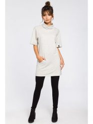 Be Wear Sukienka w kolorze jasnoszarym rozmiar: L/XL. Szare sukienki Be Wear, na co dzień, l, bez wzorów, bez kołnierzyka, bez ramiączek, mini, proste. Za 92.86 zł.