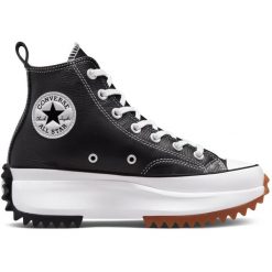 Buty sportowe Converse Run Star Hike Platform Foundational Leather. Czarne obuwie sportowe Converse, ze skóry, bez zapięcia, na fitness i siłownię. Za 548.05 zł.