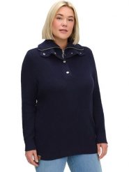 WITT WEIDEN Sweter w kolorze granatowym rozmiar: 54. Niebieskie swetry WITT WEIDEN, z aplikacjami, ze skóry, bez ramiączek. Za 43.99 zł.