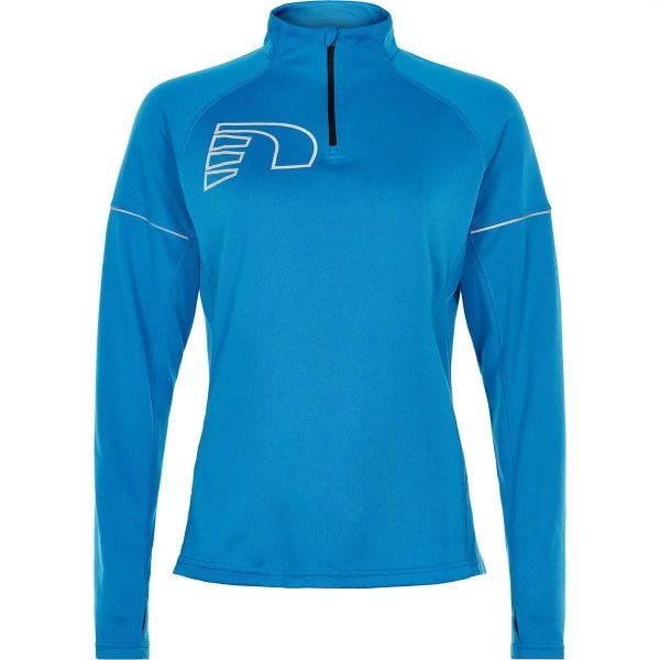 Bluza damska Newline core zip neck. Niebieskie bluzy Newline, s, bez wzorów, bez kaptura. Za 258.85 zł.