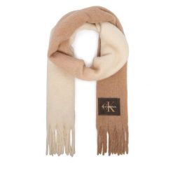 Szalik Calvin Klein. Brązowe szaliki Calvin Klein, bez wzorów. Za 329.99 zł.