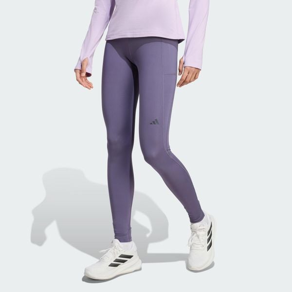 Legginsy Own the Run Full-Length. Fioletowe legginsy Adidas, xs, bez wzorów, z dzianiny. Za 167.40 zł.