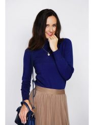 ASSUILI Golf w kolorze granatowym rozmiar: 42. Niebieskie golfy Assuili, bez wzorów, z kaszmiru, bez ramiączek. Za 170.87 zł.