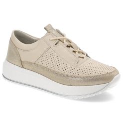 Beżowe Sneakersy Artiker Sportowe Obuwie Damskie. Brązowe obuwie sportowe Artiker, na lato, z materiału, bez zapięcia, trekkingowe. Za 209.00 zł.