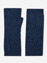 Perfect Cashmere Kaszmirowe mitenki "Juliana" w kolorze granatowym rozmiar: onesize. Niebieskie rękawiczki Perfect Cashmere, bez wzorów, z kaszmiru. Za 130.99 zł.