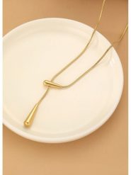 Atelier MIU Pozłacany naszyjnik z elementami ozdobnymi - dł. 48 cm rozmiar: onesize. Żółte naszyjniki Atelier MIU, pozłacane. Za 34.99 zł.