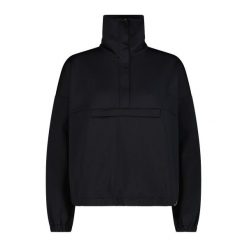 Damski sweter 1/2 zip CMP. Czarne swetry CMP, bez wzorów, bez ramiączek. Za 340.00 zł.