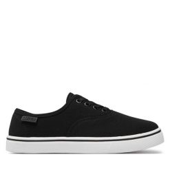 Tenisówki Big Star Shoes. Czarne trampki BIG STAR SHOES, bez wzorów, bez zapięcia. Za 79.99 zł.