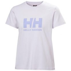 Koszulka damska Helly Hansen Logo 3.0. Fioletowe koszulki sportowe Helly Hansen, bez wzorów, bez ramiączek. Za 233.50 zł.