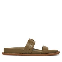 Klapki MICHAEL Michael Kors. Zielone klapki MICHAEL Michael Kors, bez wzorów, bez obcasa. Za 439.99 zł.