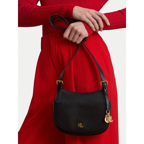 Torebka LAUREN RALPH LAUREN. Czarne listonoszki Lauren Ralph Lauren, bez wzorów, bez dodatków. Za 924.99 zł.