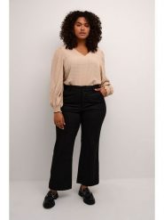 KAFFE curve Spodnie w kolorze czarnym rozmiar: 48. Czarne spodnie materiałowe KAFFE curve, na co dzień, bez wzorów, z materiału. Za 208.99 zł.