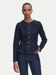 Rinascimento Kurtka jeansowa CFC0129939003 Granatowy Slim Fit. Niebieskie kurtki Rinascimento, xs, bez wzorów, z bawełny, bez kaptura. Za 624.99 zł.