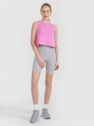4F Legginsy krótkie dzianinowe damskie - szare XXL. Szare legginsy 4f, s, bez wzorów, z dzianiny, z podwyższonym stanem, krótkie. W wyprzedaży za 59.99 zł.