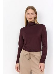 Soyaconcept Koszulka "Marica" w kolorze ciemnobrązowym rozmiar: XL. Brązowe bluzki Soyaconcept, xl, bez wzorów, bez kołnierzyka, bez ramiączek. Za 119.95 zł.