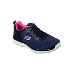 Buty sportowe Sneakersy damskie, Skechers Bountiful-Quick Path. Niebieskie obuwie sportowe Skechers, z tkaniny, bez zapięcia, trekkingowe, Skechers Sport. Za 199.99 zł.