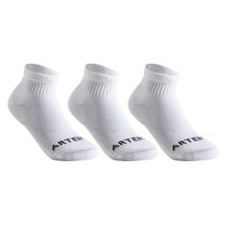 Skarpety sportowe tenis RS100 3 pary. Białe skarpety ARTENGO, bez wzorów, z bawełny. Za 19.99 zł.