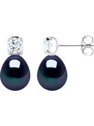 Pearline Srebrne kolczyki-wkrętki z perłami rozmiar: onesize. Niebieskie kolczyki Pearline, z cyrkonią, srebrne. Za 208.99 zł.