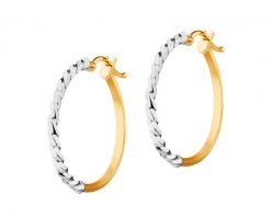 Złote kolczyki - koła, 23 mm. Żółte kolczyki Apart, złote. Za 1,099.00 zł.