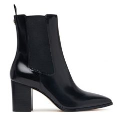 Botki LAUREN RALPH LAUREN. Czarne botki Lauren Ralph Lauren, bez wzorów, bez obcasa, na słupku, bez zapięcia. Za 1,199.00 zł.