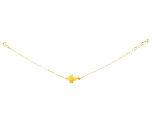 Złota bransoletka, ankier - krzyż. Żółte bransoletki Apart, złote. Za 389.00 zł.