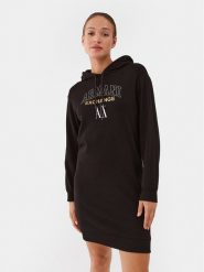 Armani Exchange Sukienka codzienna 6RYA78 YJEBZ 1200 Czarny Regular Fit. Czarne sukienki Armani Exchange, na co dzień, m, bez wzorów, z syntetyku, bez kołnierzyka, bez ramiączek, proste. Za 369.99 zł.