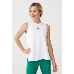 Damski top sportowy szybkoschnąca Rough Radical Classic Top. Białe koszulki sportowe ROUGH RADICAL, bez wzorów, bez ramiączek, na fitness i siłownię. Za 109.00 zł.