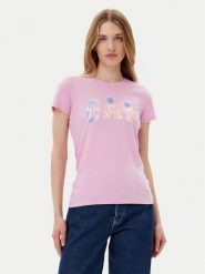Gap T-Shirt 776775-06 Różowy Regular Fit. Czerwone t-shirty GAP, xs, bez wzorów, z bawełny, bez kołnierzyka, bez ramiączek. Za 79.99 zł.