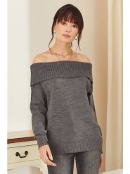 Milan Kiss Sweter w kolorze antracytowym rozmiar: M. Czarne swetry Milan Kiss, m, bez wzorów, bez ramiączek. Za 120.93 zł.