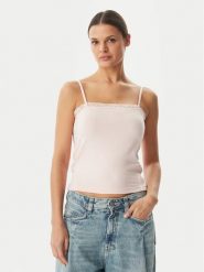 Adidas Top KC6438 Różowy Slim Fit. Czerwone topy Adidas, s, bez wzorów, z bawełny, bez kołnierzyka, bez ramiączek. Za 179.99 zł.