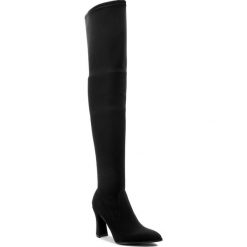 Muszkieterki STUART WEITZMAN - Hirise XL92907 Black Micro. Czarne kozaki Stuart Weitzman, z materiału, bez obcasa, na obcasie, bez zapięcia. W wyprzedaży za 1,589.00 zł.