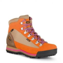 Buty trekkingowe damskie Aku Ultralight. Brązowe trekkingi Aku, z materiału, za kostkę, trekkingowe. Za 499.00 zł.