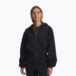 Bluza Under Armour Icon Vida Fleece FZ. Czarne bluzy Under Armour, bez wzorów, bez kaptura. Za 249.99 zł.