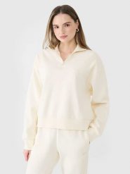 4F Bluza w kolorze kremowym rozmiar: M. Brązowe bluzy 4f, m, bez wzorów, bez kaptura. Za 96.95 zł.