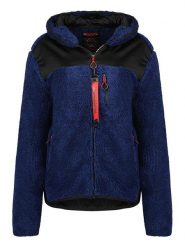 Geographical Norway Kurtka polarowa "Telodia" w kolorze granatowym rozmiar: XL. Niebieskie swetry Geographical Norway, xl, bez wzorów, z materiału, bez ramiączek. Za 110.04 zł.