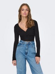ONLY Sweter w kolorze czarnym rozmiar: L. Czarne swetry Only, l, bez wzorów, bez ramiączek. Za 79.45 zł.