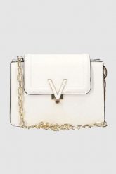 VALENTINO Biała torebka Queens. Białe torebki klasyczne Valentino by Mario Valentino, bez wzorów, bez dodatków. W wyprzedaży za 379.99 zł.