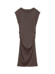 Vero Moda Sukienka koktajlowa Sarah 10346941 Brązowy ciemny Slim Fit. Brązowe sukienki Vero Moda, s, bez wzorów, z lyocellu, wizytowe, bez kołnierzyka, bez ramiączek. Za 119.99 zł.