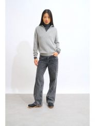 AUTHENTIC CASHMERE Kaszmirowy sweter w kolorze jasnoszarym rozmiar: XXL. Szare swetry AUTHENTIC CASHMERE, xxl, bez wzorów, z kaszmiru, bez ramiączek. Za 482.03 zł.