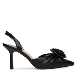 Szpilki JENNY. Czarne szpilki Jenny, bez wzorów, bez obcasa, na szpilce, bez zapięcia. Za 139.99 zł.