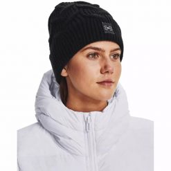 Czapka damska Under Armour Halftime Cable Knit. Białe czapki Under Armour, bez wzorów. Za 59.99 zł.