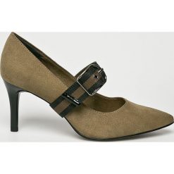 Tamaris - Szpilki. Szpilki Tamaris, bez wzorów, z materiału, bez obcasa, na obcasie, bez zapięcia. W wyprzedaży za 129.90 zł.