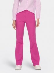 ONLY Spodnie materiałowe Peach 15298660 Różowy Flared Fit. Czerwone spodnie materiałowe Only, bez wzorów, z materiału. Za 109.99 zł.