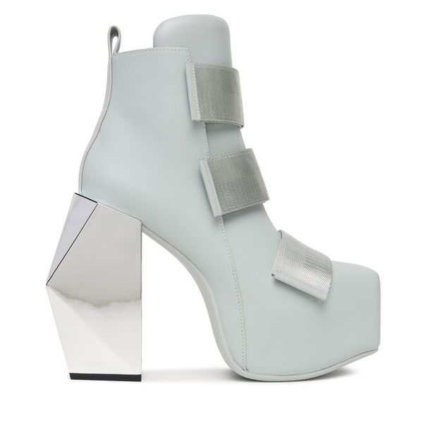 Botki United Nude. Szare botki United Nude, bez wzorów, bez obcasa, na słupku, bez zapięcia. Za 1,269.00 zł.