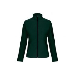 Kurtka damska Kariban Softshell. Zielone kurtki sportowe KARIBAN, bez wzorów, z softshellu, bez kaptura. Za 215.00 zł.