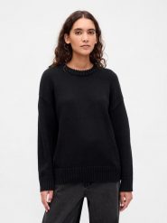 GAP Sweter w kolorze czarnym rozmiar: M. Czarne swetry GAP, m, bez wzorów, z bawełny, bez ramiączek. Za 189.95 zł.