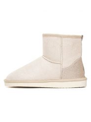 ISLAND BOOT Botki zimowe "Caspian" w kolorze kremowym rozmiar: 38. Brązowe botki Island Boot, na zimę, bez wzorów, z materiału, bez obcasa, bez zapięcia. Za 130.99 zł.