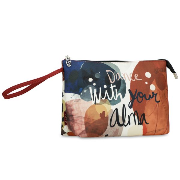 Kolorowa Elegancka Damska Kosmetyczka Anekke. Czerwone kufry i kosmetyczki Anekke, bez wzorów, z nadrukiem, bez dodatków. Za 79.99 zł.